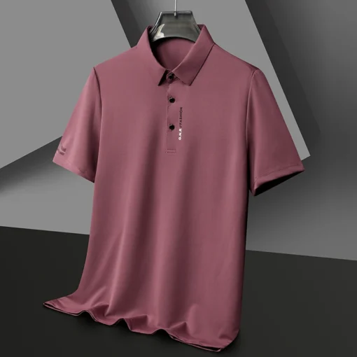 Men's Short Sleeve Solid Color Polo Shirt - Image 15