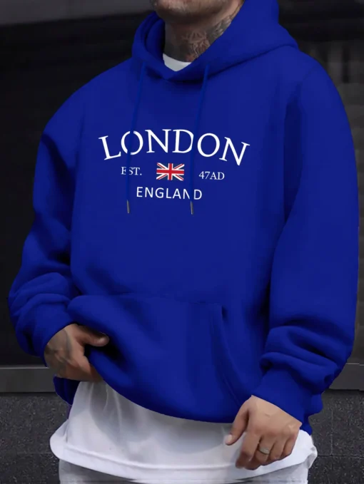 London Fashion Print Hoodies For Men - Image 4