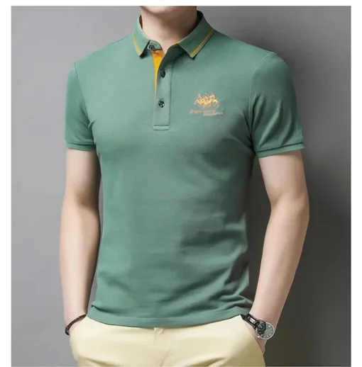 Summer Men's Embroidered Polo Shirts - Image 16