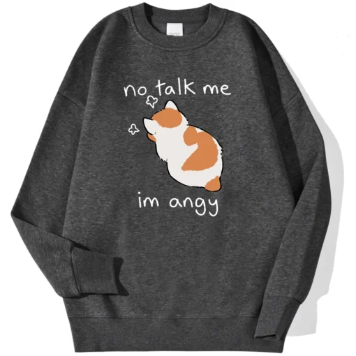 Tsundere Cat No Talk Me Im Angy Print Man Sweatshirt - Image 27
