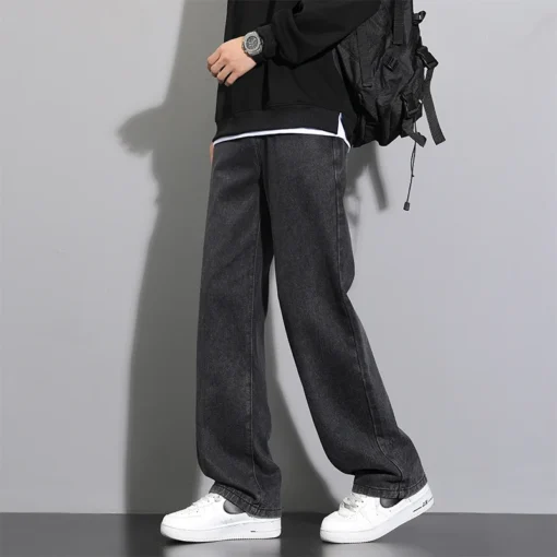 2025 New Korean Men's Casual Long Jeans - Image 4