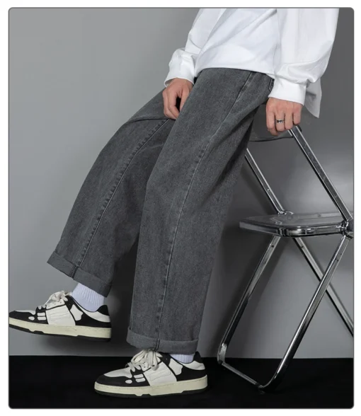 2025 New Korean Men's Casual Long Jeans - Image 15