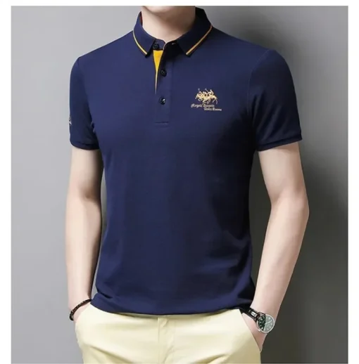 Summer Men's Embroidered Polo Shirts - Image 19