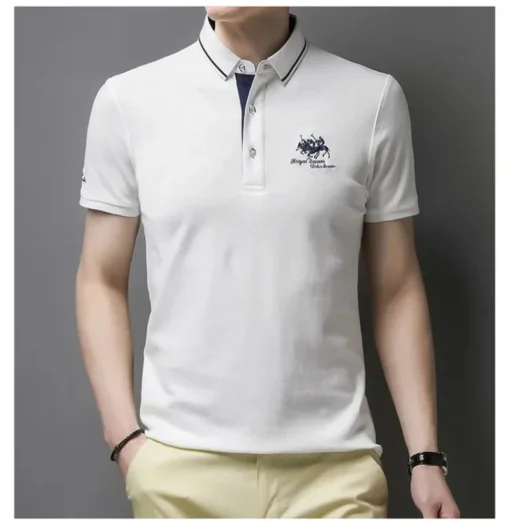 Summer Men's Embroidered Polo Shirts - Image 12