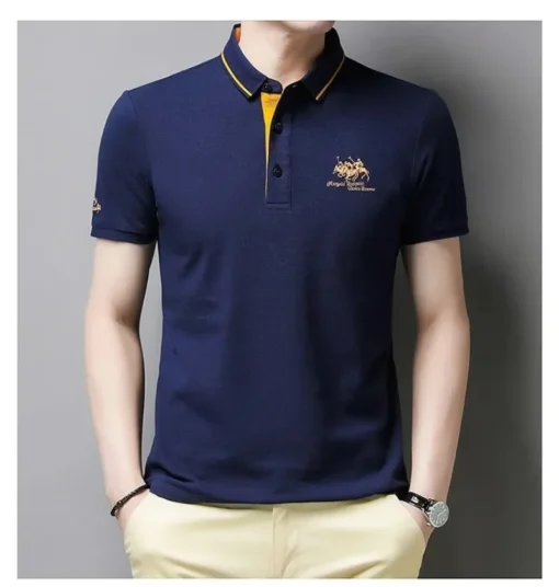 Summer Men's Embroidered Polo Shirts - Image 17