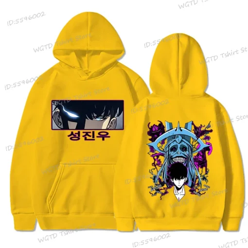 Anime Solo Leveling Sung Jinwoo Men's Hoodies - Image 12