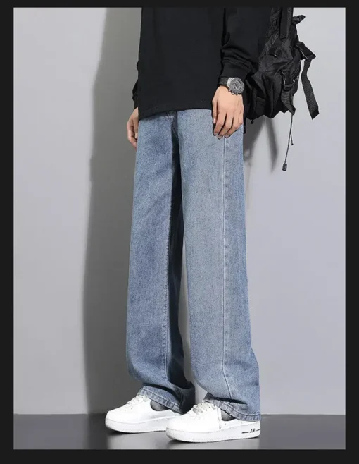 2025 New Korean Men's Casual Long Jeans - Image 9