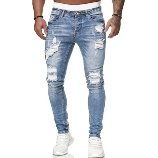 Street Style Ripped Skinny Jeans - Image 7