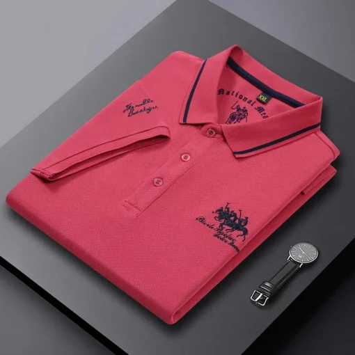 Summer Men's Embroidered Polo Shirts - Image 5