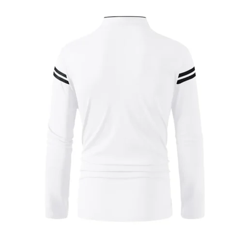 2025 Casual Solid Color Long Sleeved Polo Shirt - Image 18