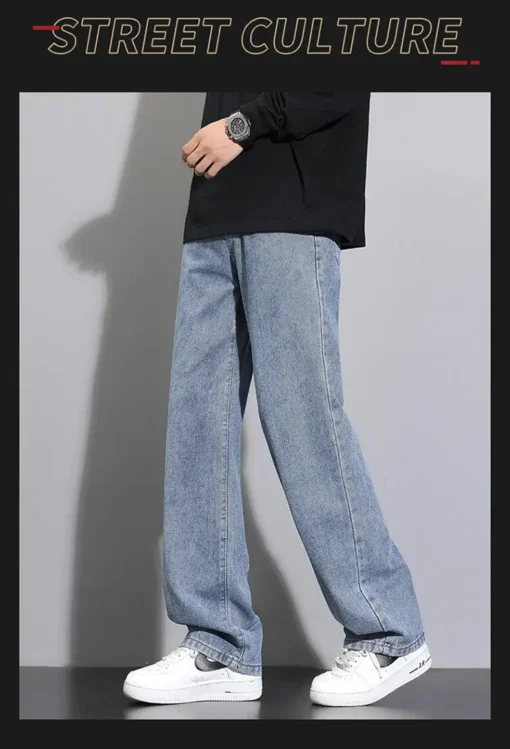 2025 New Korean Men's Casual Long Jeans - Image 10