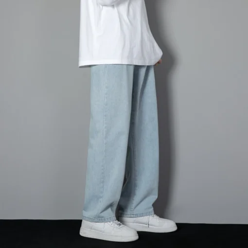2025 New Korean Men's Casual Long Jeans - Image 8