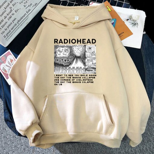 RockIndie Rock Radiohead Print Hoodie - Image 23