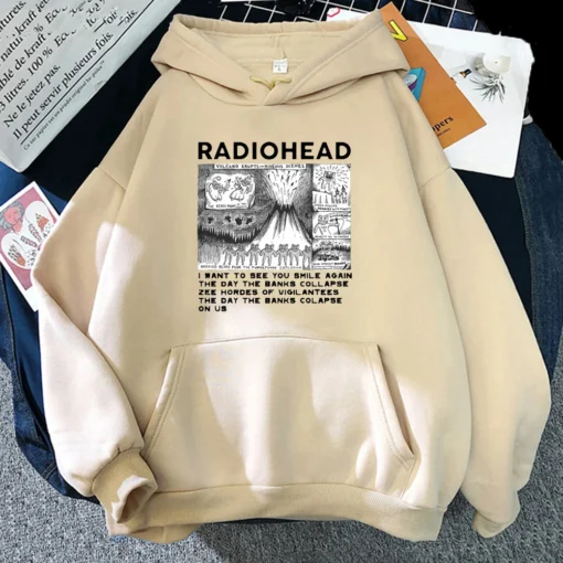 RockIndie Rock Radiohead Print Hoodie - Image 2