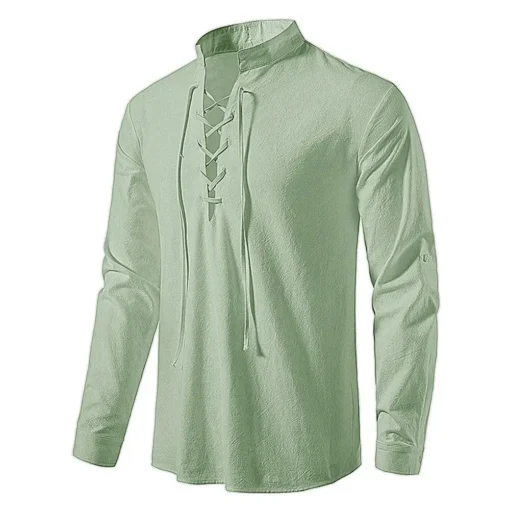 King Billion Cotton Linen Long Sleeve T-shirt - Image 52