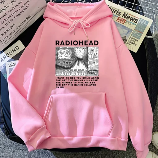 RockIndie Rock Radiohead Print Hoodie - Image 12