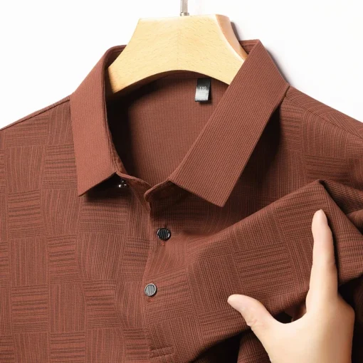 2024 Men's New Printed Business Casual Short sleeved POLO Shirt - Image 2