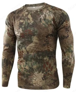 Long Sleeve 3d Camouflage Print Graphic T Shirts