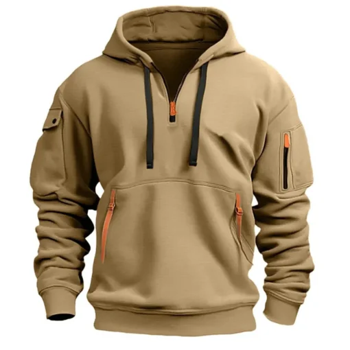 2024 Shoulder Drop Hooded Sweatshirt Men - Image 2
