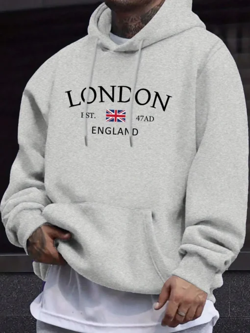 London Fashion Print Hoodies For Men - Image 8
