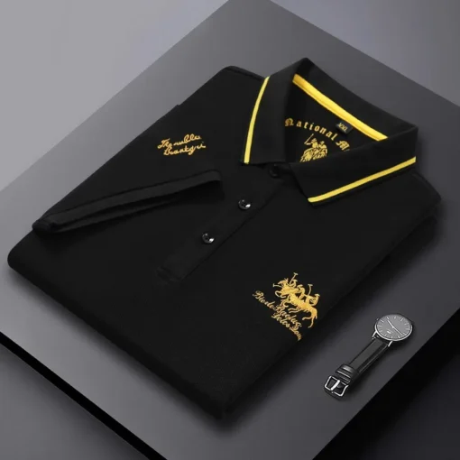 Summer Men's Embroidered Polo Shirts - Image 7
