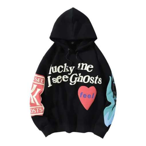 Graffiti Print Padded Sweatshirt