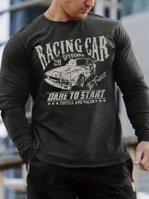Printed round neck T-shirt trend versatile casual Shirt - Image 3