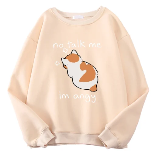 Tsundere Cat No Talk Me Im Angy Print Man Sweatshirt - Image 36