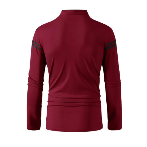 2025 Casual Solid Color Long Sleeved Polo Shirt - Image 20