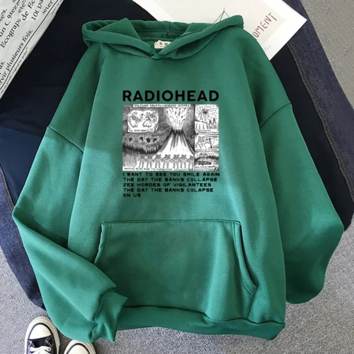 RockIndie Rock Radiohead Print Hoodie - Image 5