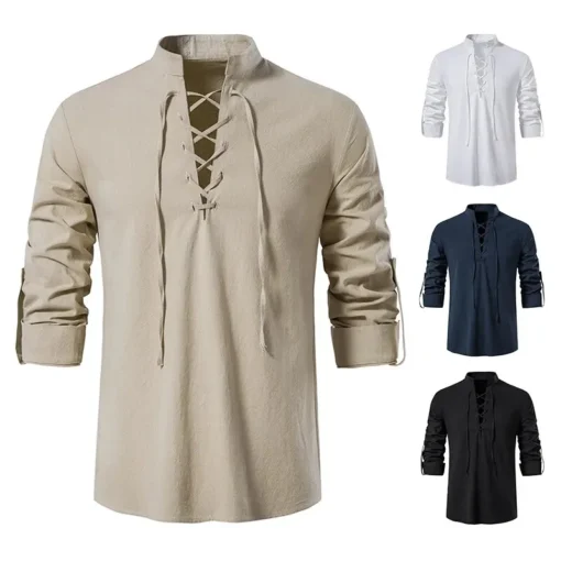 King Billion Cotton Linen Long Sleeve T-shirt