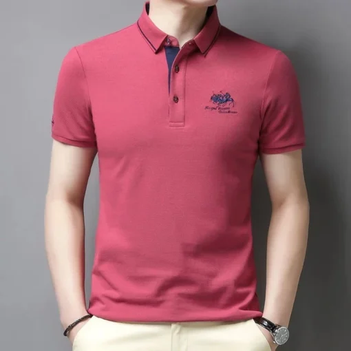 Summer Men's Embroidered Polo Shirts - Image 26