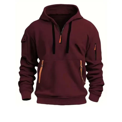 2024 Shoulder Drop Hooded Sweatshirt Men - Image 5