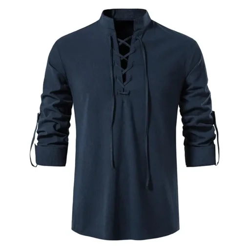 King Billion Cotton Linen Long Sleeve T-shirt - Image 39
