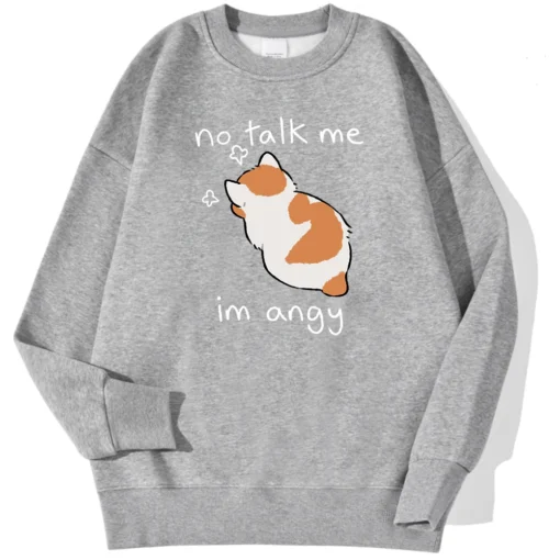 Tsundere Cat No Talk Me Im Angy Print Man Sweatshirt - Image 28
