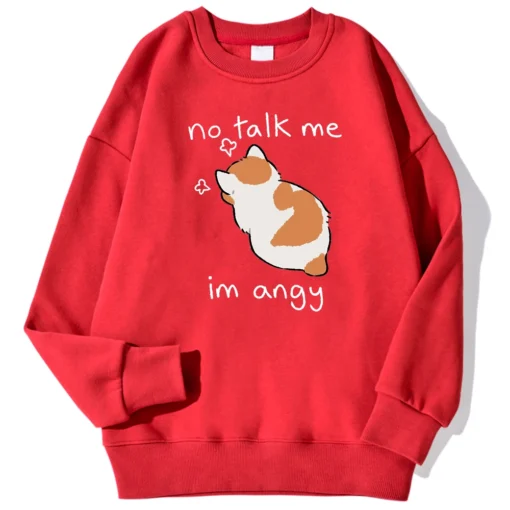 Tsundere Cat No Talk Me Im Angy Print Man Sweatshirt - Image 33