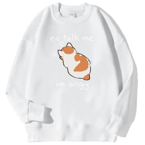 Tsundere Cat No Talk Me Im Angy Print Man Sweatshirt - Image 34