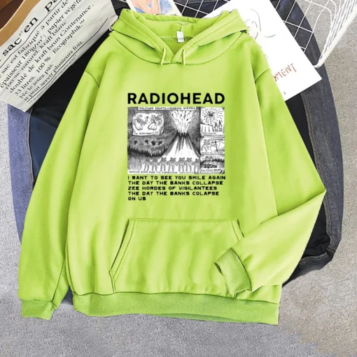 RockIndie Rock Radiohead Print Hoodie - Image 4