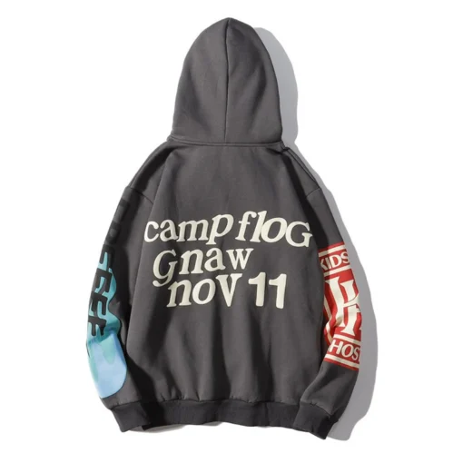 Graffiti Print Padded Sweatshirt - Image 4