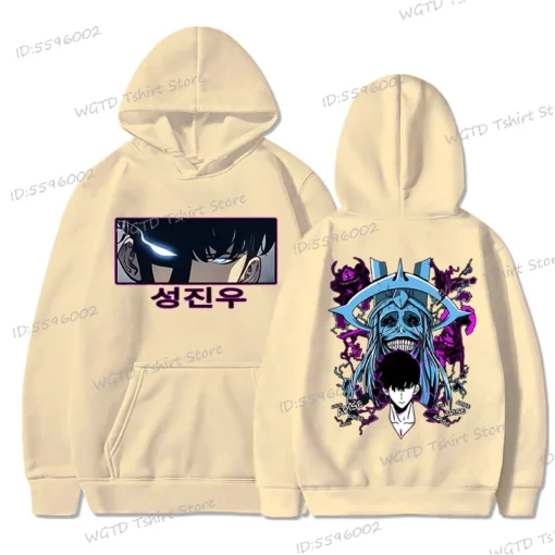 Anime Solo Leveling Sung Jinwoo Men's Hoodies - Image 4