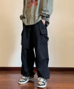 2025 New Men's Overalls Multi-Pocket American Hiphop Pants