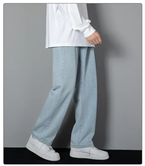 2025 New Korean Men's Casual Long Jeans - Image 17