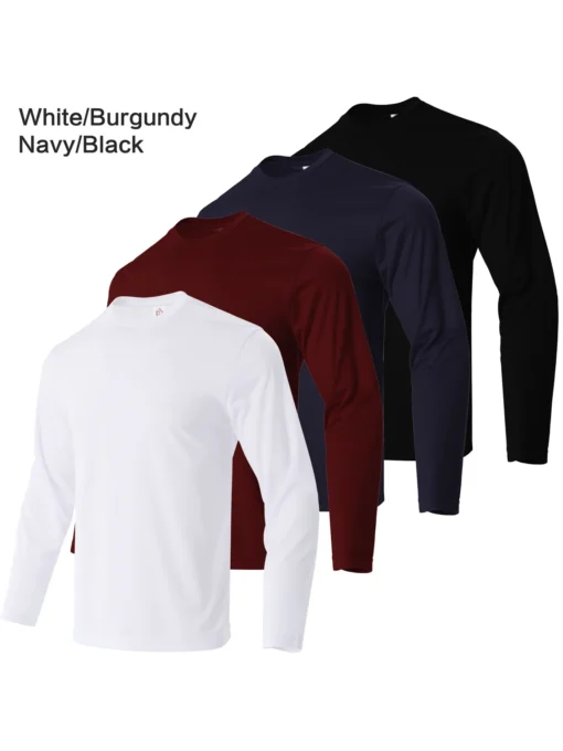 Men's Casual Plain Long-Sleeved Fitness T-shirt - Image 16