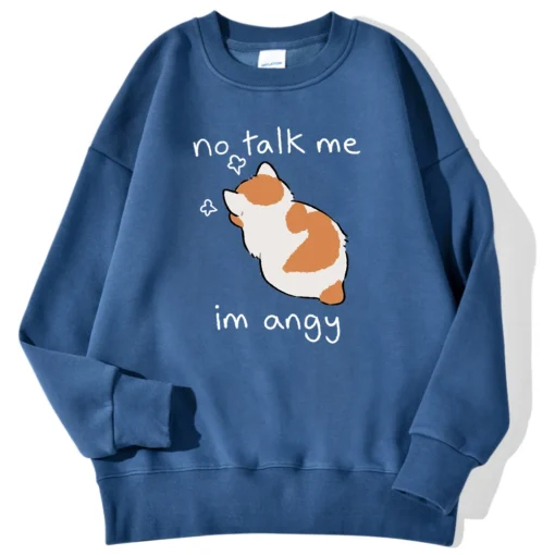 Tsundere Cat No Talk Me Im Angy Print Man Sweatshirt - Image 29