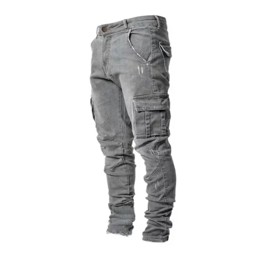 Men Street Elastic Denim Jeans - Image 7