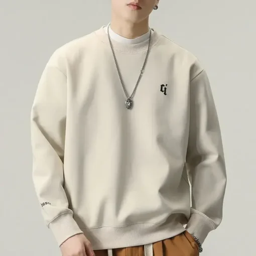 Men's Clothing Pullover Hoodieless Sweatshirts - Image 9