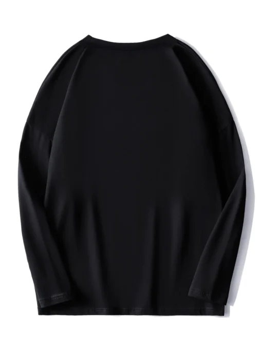 bull pattern printed round neck long sleeved shirt - Image 27