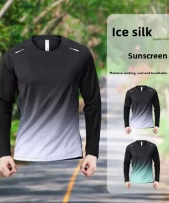 Ice Silk Autumn Sports Casual Training Quick Drying Fitness Outdoor Sun Protection Running T-Shirt