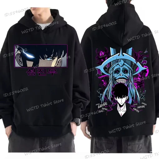 Anime Solo Leveling Sung Jinwoo Men's Hoodies
