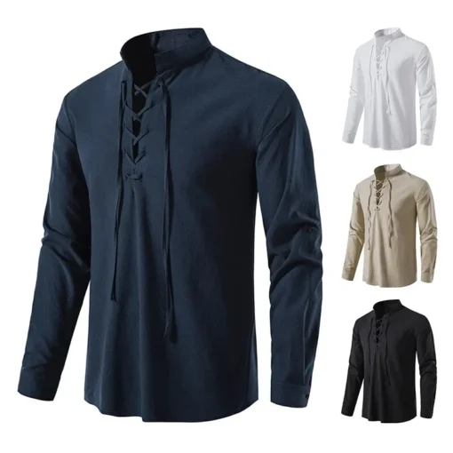 King Billion Cotton Linen Long Sleeve T-shirt - Image 4